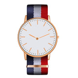 Hot Ultra Slim Quartz Watch Simple Nylon Band Relogio Masculino Fashion woman men Wristwatches 18 Styles
