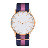 Hot Ultra Slim Quartz Watch Simple Nylon Band Relogio Masculino Fashion woman men Wristwatches 18 Styles