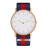 Hot Ultra Slim Quartz Watch Simple Nylon Band Relogio Masculino Fashion woman men Wristwatches 18 Styles
