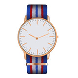 Hot Ultra Slim Quartz Watch Simple Nylon Band Relogio Masculino Fashion woman men Wristwatches 18 Styles