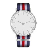 Hot Ultra Slim Quartz Watch Simple Nylon Band Relogio Masculino Fashion woman men Wristwatches 18 Styles