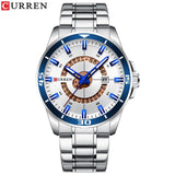 CURREN Stainless Steel Men's Watch Fashion Design Quartz Wristwatch with Date Clock Male Reloj Hombre Watch Men