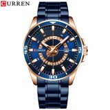 CURREN Stainless Steel Men's Watch Fashion Design Quartz Wristwatch with Date Clock Male Reloj Hombre Watch Men