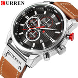 CURREN Top Luxury Brand Men Analog Digital Leather Sports Watches Men's Army Military Watch Man Quartz Clock Relogio Masculino