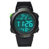 Fashion Waterproof Men's Boy LCD Digital Stopwatch Date Rubber Sport Watch Luminous wrist watch Luxury Brands Sport 2018 A80