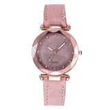 Saat Casual Women Romantic Starry Sky Wrist Watch Leather Rhinestone Designer Ladies Clock Simple Dress Gfit Montre Femme XB40