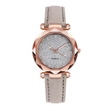 Saat Casual Women Romantic Starry Sky Wrist Watch Leather Rhinestone Designer Ladies Clock Simple Dress Gfit Montre Femme XB40