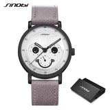 SINOBI Original Design Men's Clown Watch Creative Smile Face Man Quartz Wrist Watches Male Calender Week Clock relogio masculino