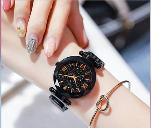 Ladies Watch Women Watch Magnetic Starry Sky Clock Quartz Wristwatch Women Watches reloj mujer relogio feminino Free Shipping