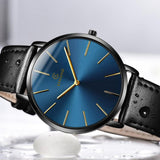 Mens Watches Top Luxury Brand Ultra thin Wrist Watch Men Watch Blue Glass Men's Watch Clock relogio masculino erkek kol saati