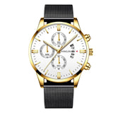 Reloj Hombre Men's Fashion Casual Watches Men Business Stainless Steel Mesh Band Quartz Watch Relogio Masculino