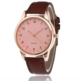 Couple Fashion Leather Band Analog Quartz Round Wrist Business men's watch Ladies Dress Wr Ist Watches Clock Women Couple New