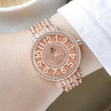 Women Quartz Watch Fashion Bling Casual Ladies Watch Female Quartz Gold Watch Crystal Diamond For Women Clock