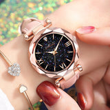 Women Watch Fashion Casual Leather Ladies Bracelet Watch Quartz Wrist Watch Starry Sky Female Clock reloj mujer relogio feminino