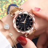 Women Watch Fashion Casual Leather Ladies Bracelet Watch Quartz Wrist Watch Starry Sky Female Clock reloj mujer relogio feminino