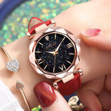 Women Watch Fashion Casual Leather Ladies Bracelet Watch Quartz Wrist Watch Starry Sky Female Clock reloj mujer relogio feminino