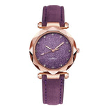 Ladies Fashion Korean Rhinestone Rose Gold Quartz Watch Female Belt Watch Women's Watches Fashion Leather Watch Women Watches