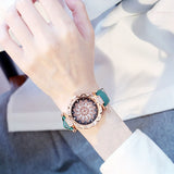 New Women Watches Bracelet set Starry Sky Ladies Bracelet Watch Casual Leather Quartz Wristwatch Clock gift Relogio Feminino