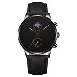 Minimalist Fashion Men's Watch Luxury Business Casual Black leather Watches Classic Male Wrist Watch Analog Clock Herren Uhren