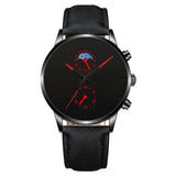 Minimalist Fashion Men's Watch Luxury Business Casual Black leather Watches Classic Male Wrist Watch Analog Clock Herren Uhren