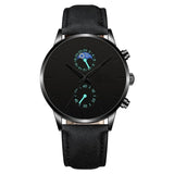 Minimalist Fashion Men's Watch Luxury Business Casual Black leather Watches Classic Male Wrist Watch Analog Clock Herren Uhren