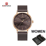 NAVIFORCE Women Watches Top Brand Luxury Waterproof Women Watch Fashion Couples Watch Bracelet donna orologio reloj mujer