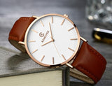 Ultra-thin Watch Men Casual Fashion Men's Watches Leather Band Business Men Quartz Watches Gift Male Clock relojes hombre 2019