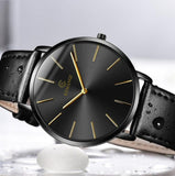 Ultra-thin Watch Men Casual Fashion Men's Watches Leather Band Business Men Quartz Watches Gift Male Clock relojes hombre 2019