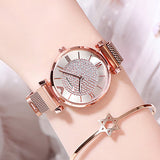 Luxury Diamond Women Watches 2019 Rose Gold Magnetic Ladies Wrist Watches For Women Bracelet Watch Female Clock Relogio Feminino