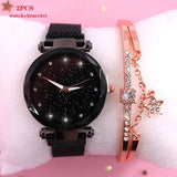 2019 New brand Starry Sky Women Watch Fashion Elegant Magnet Buckle Vibrato Purple Gold Ladies Wristwatch Luxury Women Watches