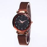 2019 New brand Starry Sky Women Watch Fashion Elegant Magnet Buckle Vibrato Purple Gold Ladies Wristwatch Luxury Women Watches