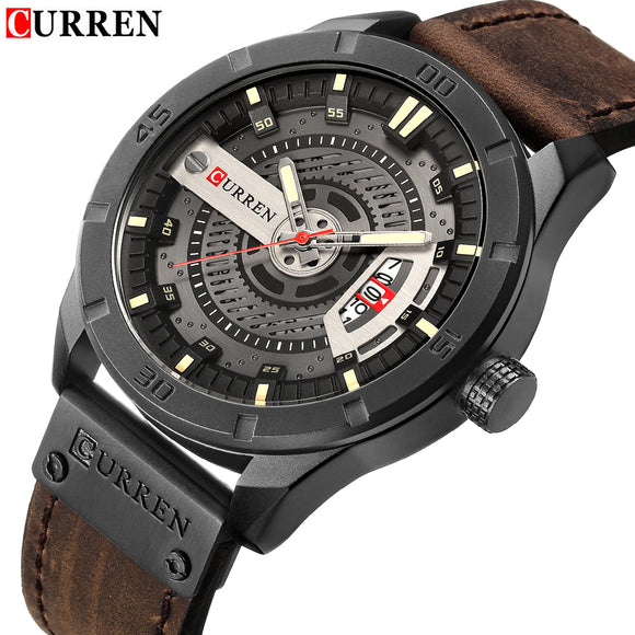 2018 Luxury Brand CURREN Men Military Sports Watches Men's Quartz Date Clock Man Casual Leather Wrist Watch Relogio Masculino