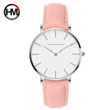 Japan Movement Brown Leather horloges vrouwen White Dial Women Top Brand Luxury Waterproof Watch relogio feminino zegarek damski