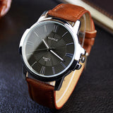 Hot YAZOLE Mens Watches Top Brand Luxury Blue Glass Watch Men Wristwatch Waterproof Leather Roman Men's Watch Male Clock relojes