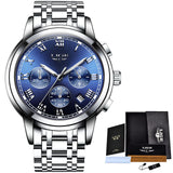 LIGE Watches Men Sports Waterproof Date Analogue Quartz Men's Watches Chronograph Business Watches For Men Relogio Masculino+Box