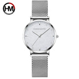 Women Watches New Fashion Stainless Steel Rose Gold Mesh Unique Simple Casual Quartz Waterproof Wristwatches Clock Hot Sale