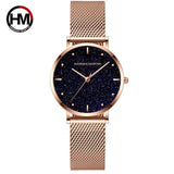 Women Watches New Fashion Stainless Steel Rose Gold Mesh Unique Simple Casual Quartz Waterproof Wristwatches Clock Hot Sale