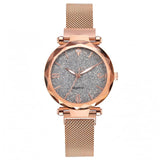 Rose Gold Women Watch 2019 Top Brand Luxury Magnetic Starry Sky Lady Wrist Watch Mesh Female Clock For Dropship relogio feminino