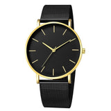 2019 Women Watches Mesh Band Stainless Steel Quartz Wristwatch Minimalism Lady Business Luxury Watches Simple Black reloj mujer