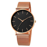 2019 Women Watches Mesh Band Stainless Steel Quartz Wristwatch Minimalism Lady Business Luxury Watches Simple Black reloj mujer