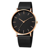 2019 Women Watches Mesh Band Stainless Steel Quartz Wristwatch Minimalism Lady Business Luxury Watches Simple Black reloj mujer