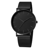 2019 Women Watches Mesh Band Stainless Steel Quartz Wristwatch Minimalism Lady Business Luxury Watches Simple Black reloj mujer